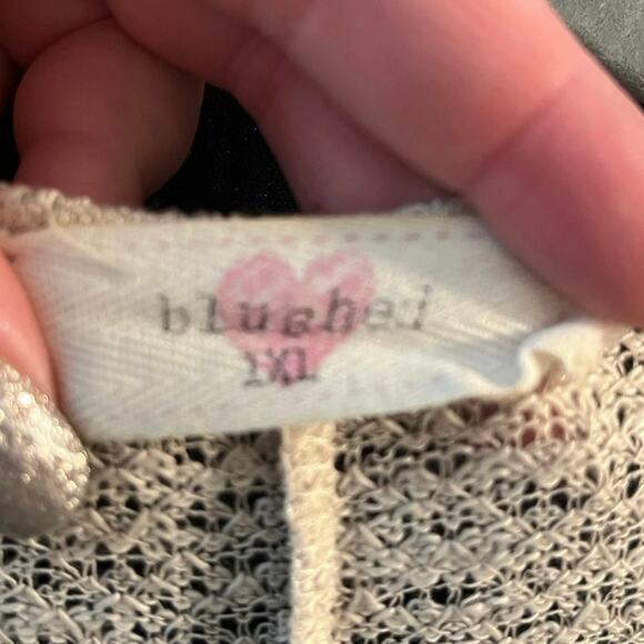 Blushed Open Knit Aztec Open Front Sweater 2XL Southwestern Western Bohemian - Picture 7 of 9